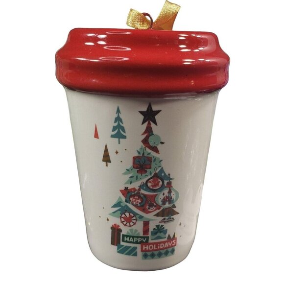 Starbucks Disney Christmas Tree Mug Ceramic Holiday Ornament Coffee Cup - Picture 1 of 10